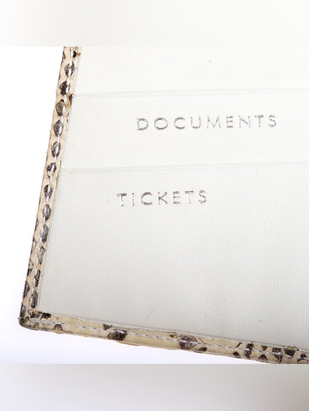 Dolce & Gabbana Beige Snake-Embossed Clutch with D&G Logo - Picture 5 of 8